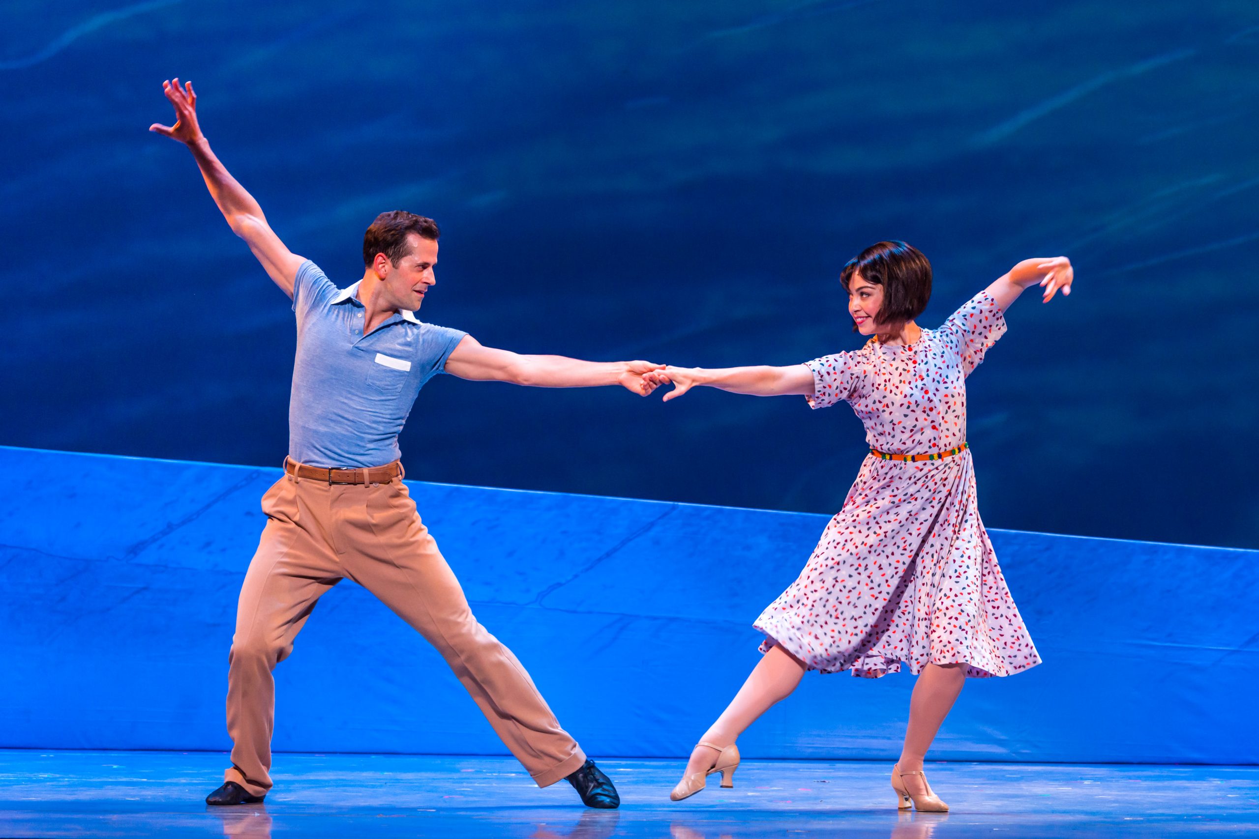 Robbie Fairchild as Jerry Mulligan and Dimity Azoury as Lise Dassin in An American in Paris Matt Myers Celebrity Whisperer