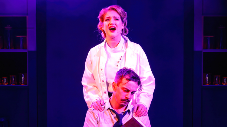 Georgina Hopson with Brendan MacLean as Dr Jekyll and Mr Hyde