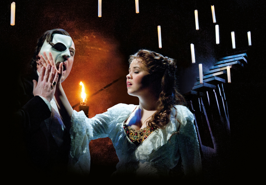 Josh Piterman as the Phantom of the Opera and Amy Manford as Christine