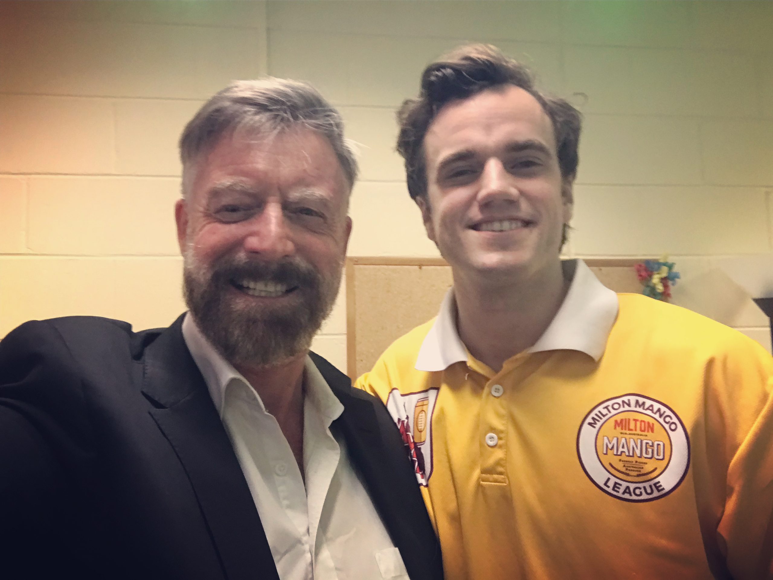 Catching up with Liam backstage at the Sydney Lyric Theatre