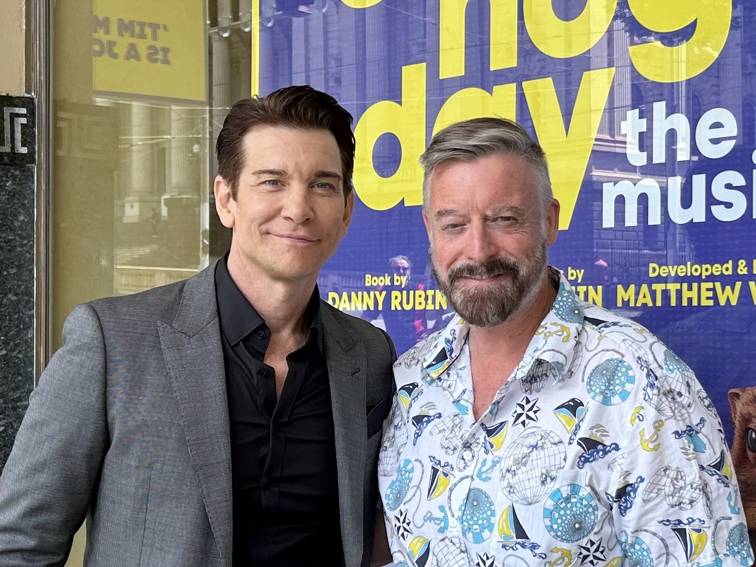 Matt with Andy Karl at the Groundhog Day: The Musical opening