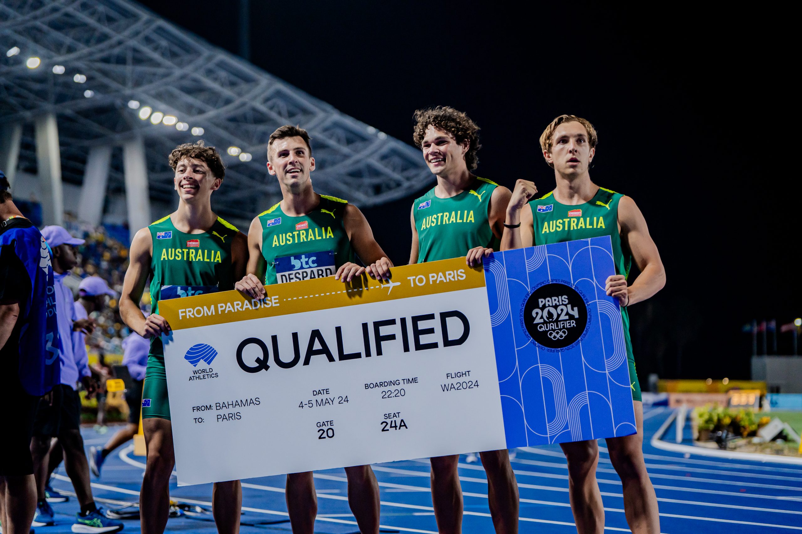 Australian Olympic sprinter Jacob Despard and team mates