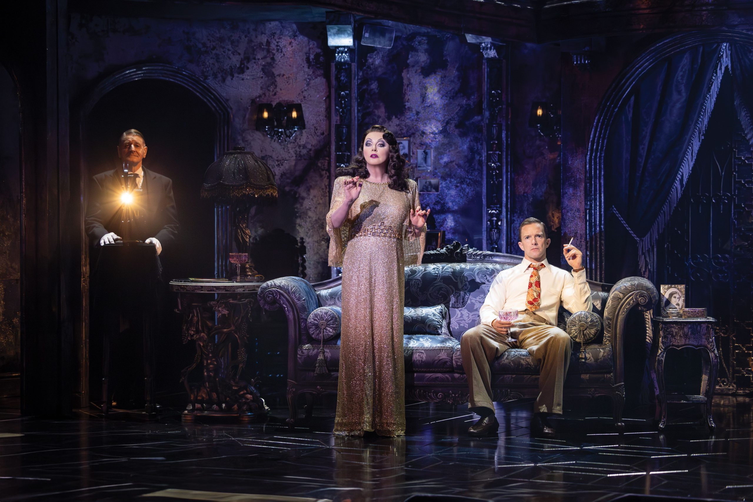 Tim Draxl as Joe Gillis and Sarah Brightman as Norma Desmond in Sunset Boulevard: The Musical. Photo: Paul Hanlon