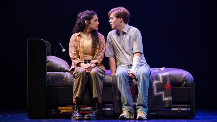 Beau Woodbridge as Evan Hansen with Georgia Laga’aia as Zoe Murphy