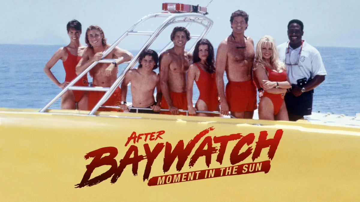 Jeremy with the original cast of Baywatch, which is featured in the documentary After Baywatch: Moment In The Sun