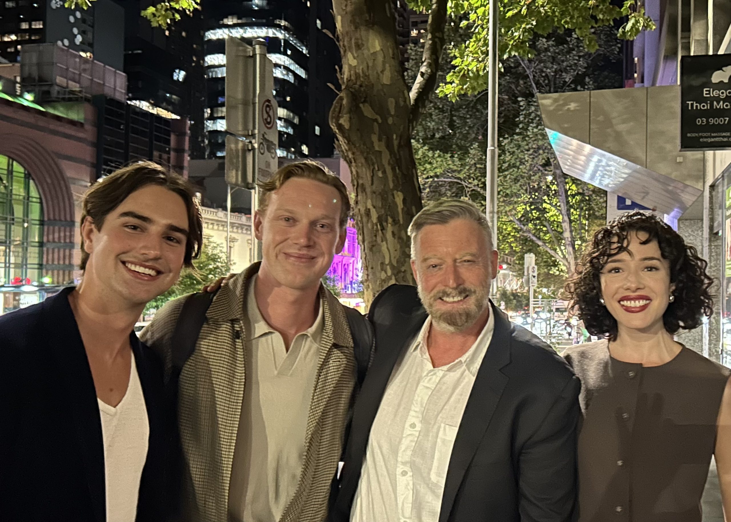 Ben Jackson, Jack Bannister, Matt Myers and Elisa Colla at the premiere of And Then There Were None