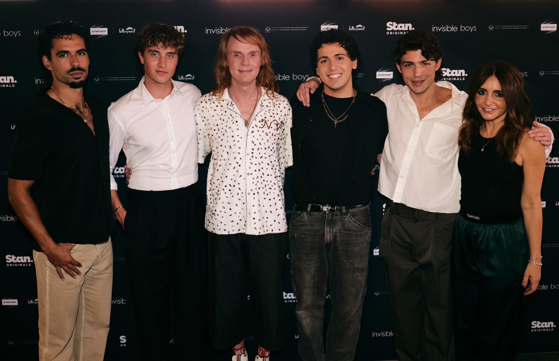 Nick Verso with the cast at the premiere of Invisible Boys