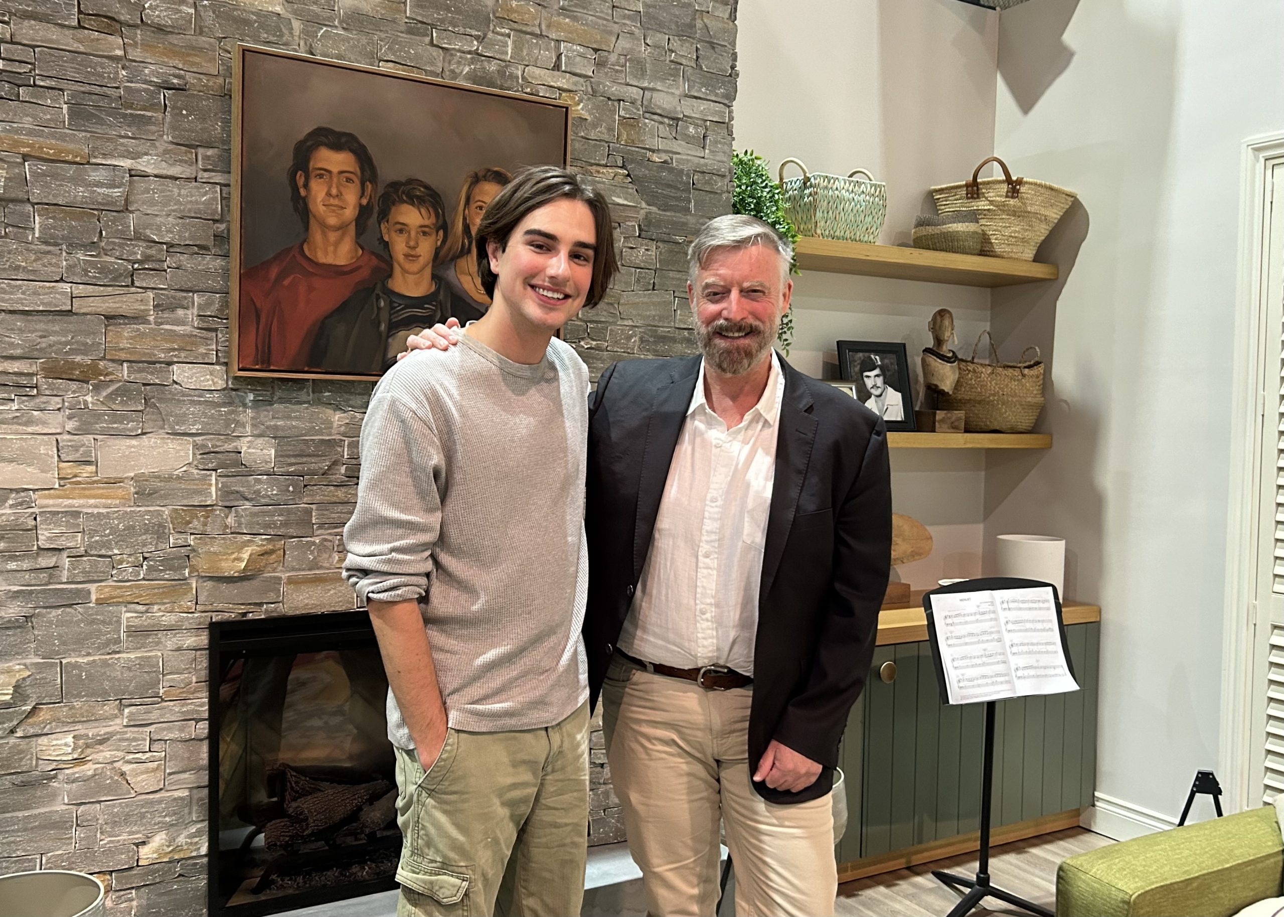 Matt Myers with Ben Jackson on the Neighbours set