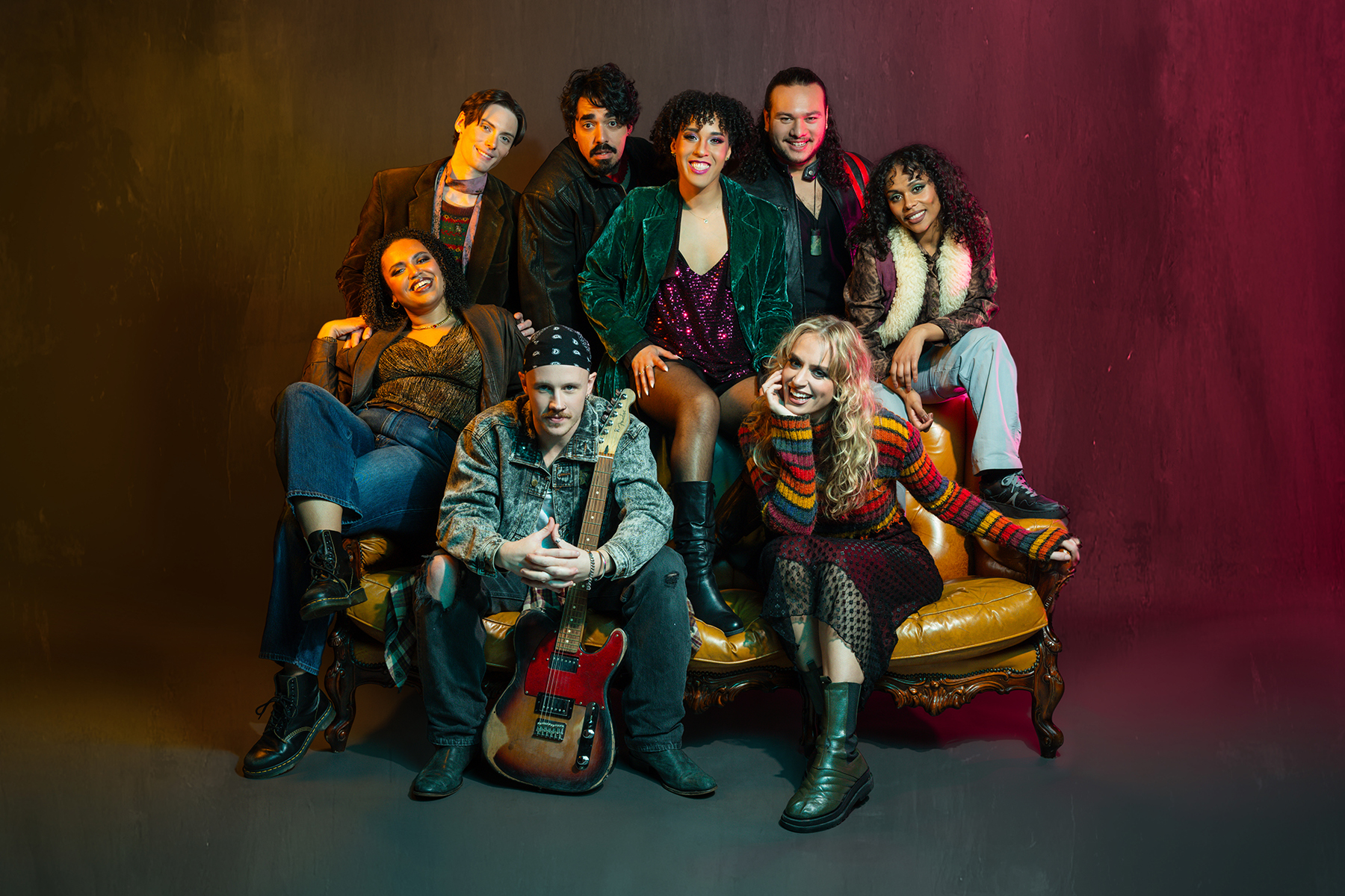 Harry Targett and the cast of RENT