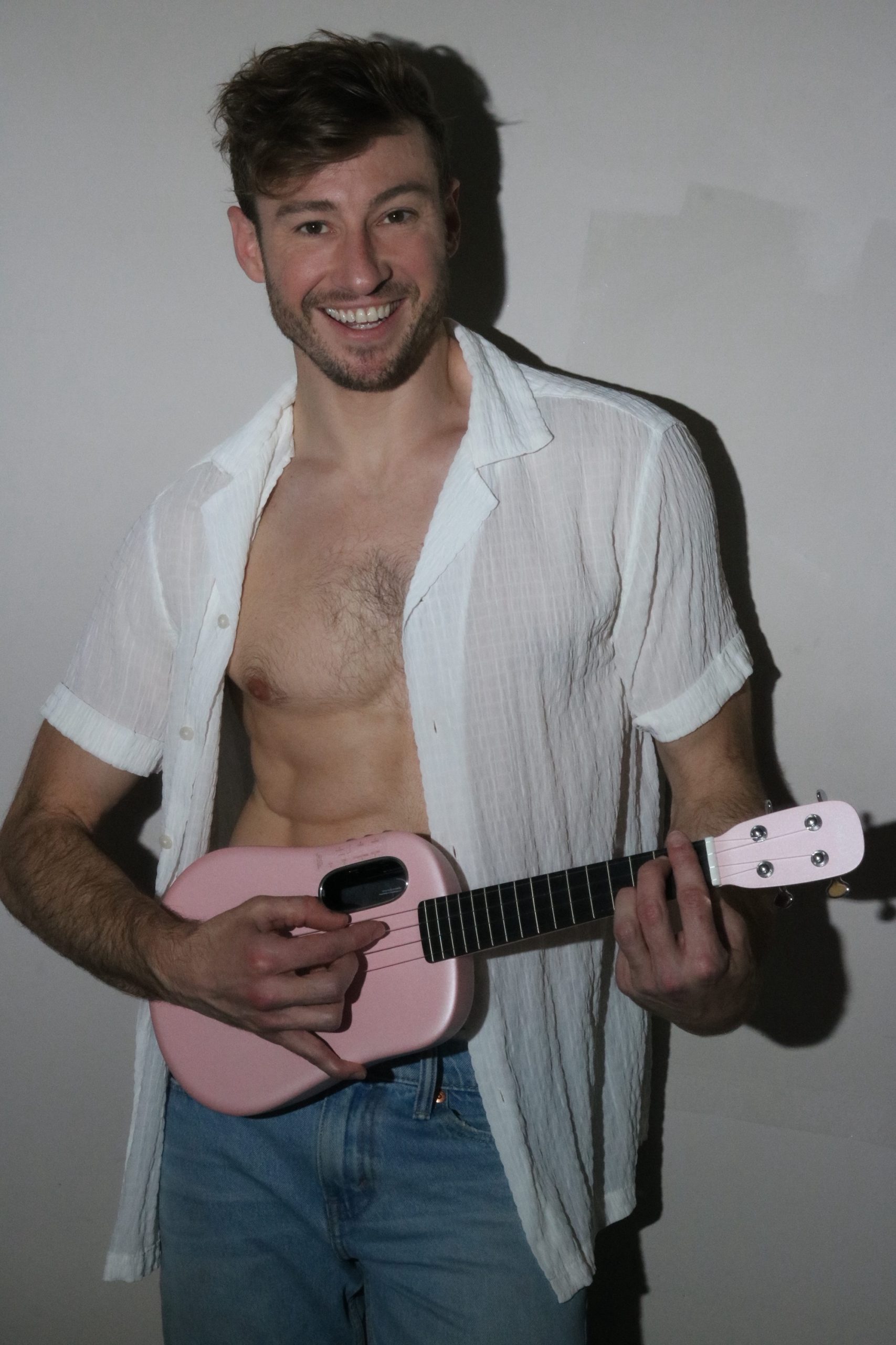 Matthew Mitcham and his ukulele Photo credit: SGC Creative Photos