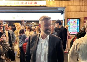 At the Melbourne premiere of Here You Come Again, Comedy Theatre, Melbourne