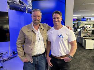 Interviewing Denham Hitchcock at the Sydney TEN studios