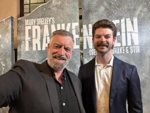 With Adam Simmonds at the Melbourne premiere of Frankenstein