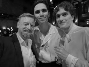 With Matt Bradwell and Callum Linnane at the Melbourne premiere of the Australian Ballet's Oscar