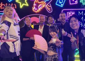 With the MAHO MAGIC Bar performers at Spiegel Haus Melbourne 