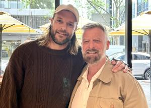 With AFL trailblazer and friend Mitch Brown